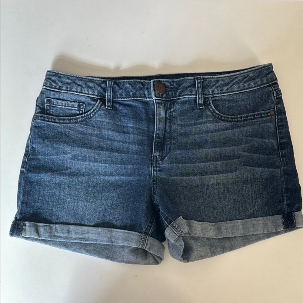 LC Lauren Conrad Blue Jean Shorts with Rolled Hem size 10